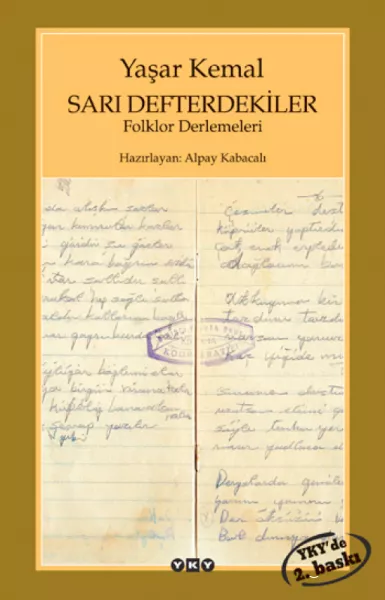 Yaşar Kemal "Sarı Defterdekiler" PDF