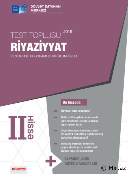 RİYAZİYYAT Test Toplusu | 2-ci Hissə | PDF
