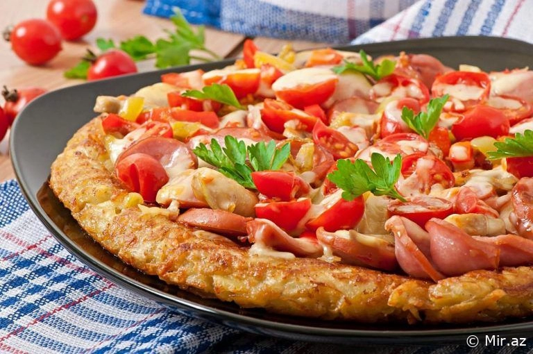 Asan və tez hazırlanan Pizza: Tavada Kartof Pizzası Resepti