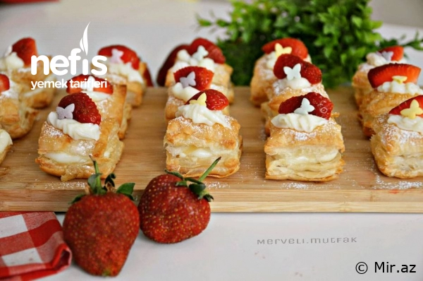 Milföy Xəmirindən Kremli şirniyyat resepti