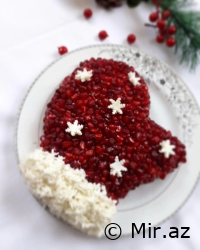 Şaxta Baba Əlcəyi Formasında : Nar Salatı Resepti