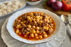 Sulu Yeməklərin Ən Ləzzətlisi : Ətli Noxud Yeməyi Resepti