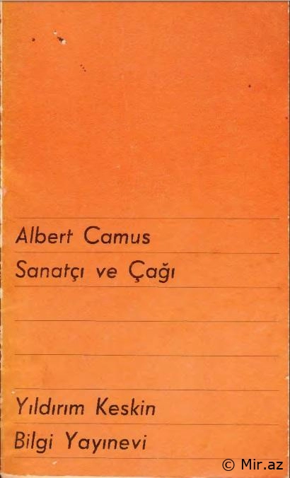 Albert Camus "Sənətkar Və Çağı" PDF