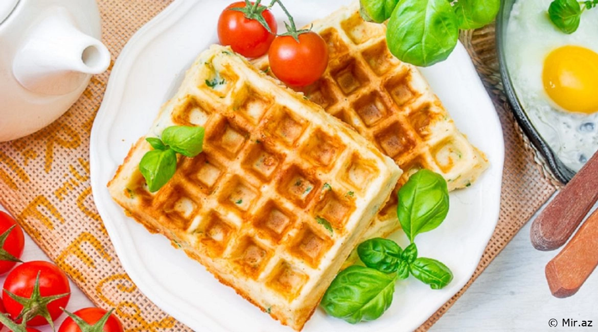 Səhər Yeməyi Üçün İdeal : Pendirli Vafli Resepti