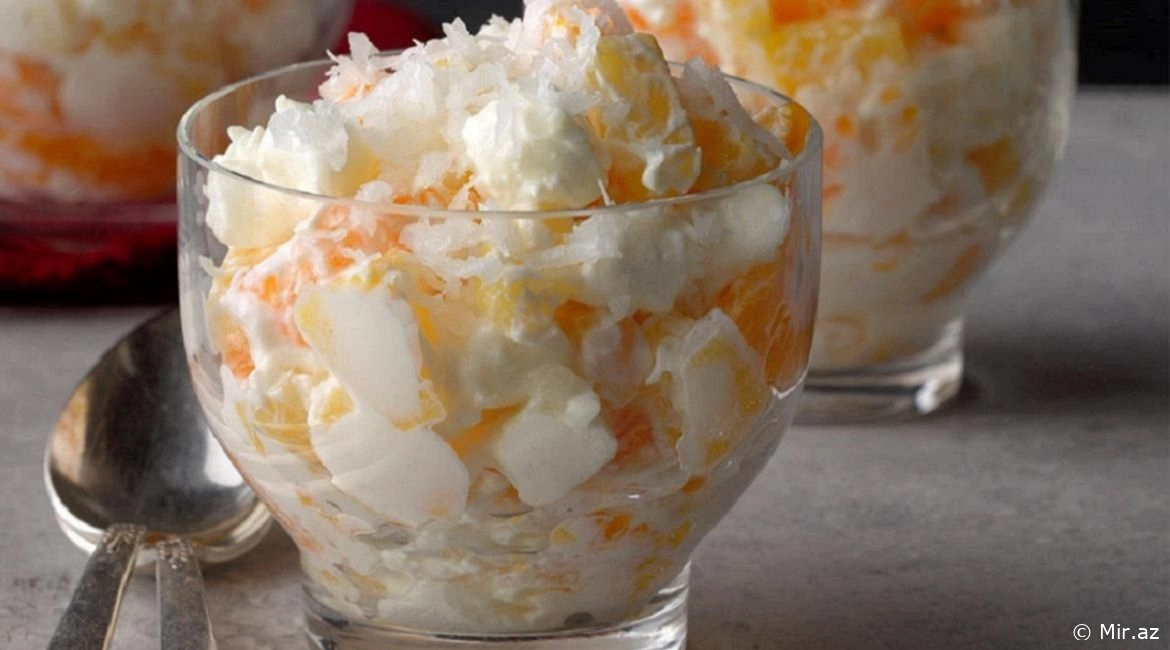 Meyvəli Ambrosiya Salatı Resepti