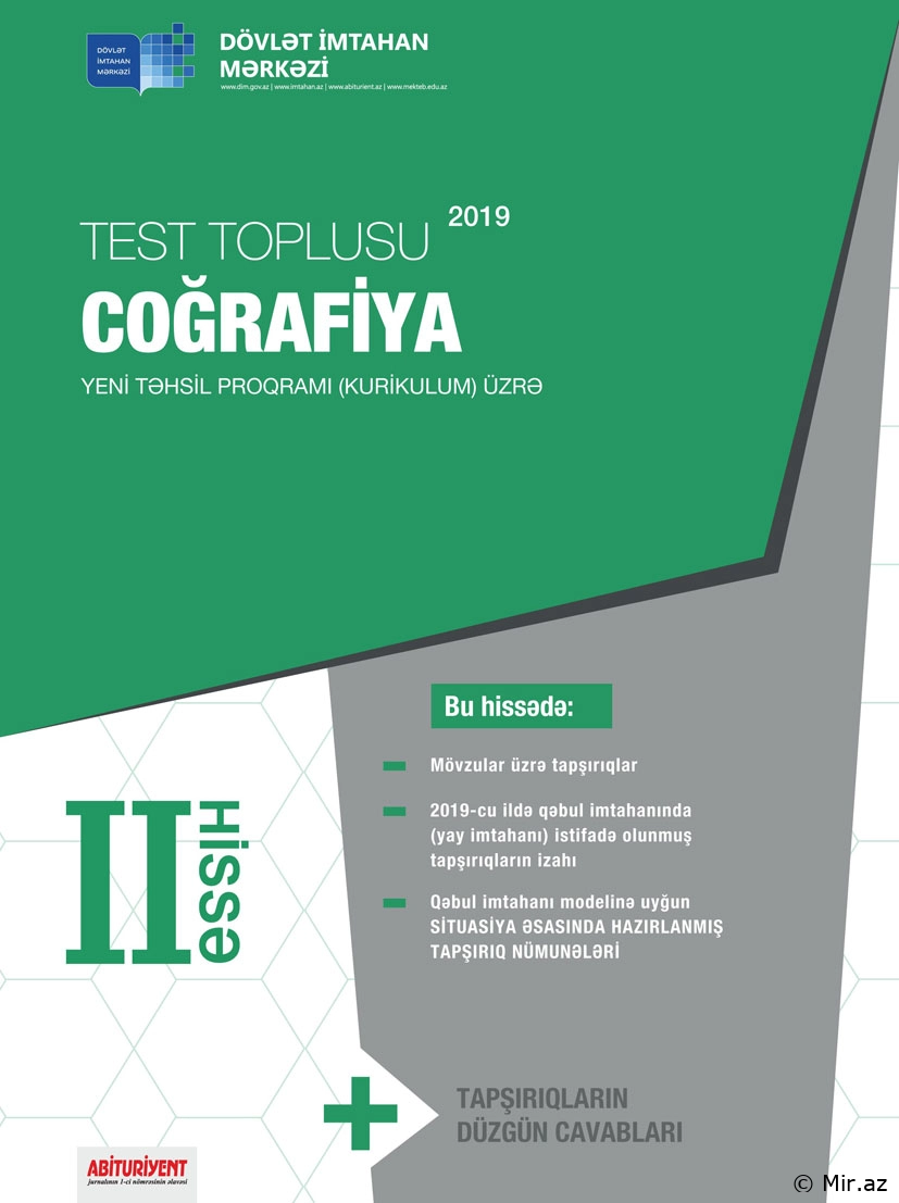 Coğrafiya II Hissə Test Toplusu DİM  - PDF