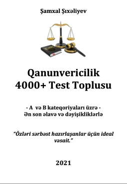Şamxal Şıxəliyev "Qanunvericilik 4000+ Test Toplusu" PDF