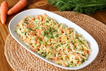 With Delicious Sauce: With Carrot Cabbage Salad Recipe