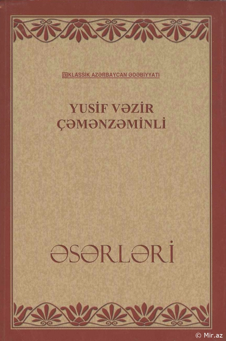Yusif Vəzir Çəmənzəminli "Əsərləri 3" PDF