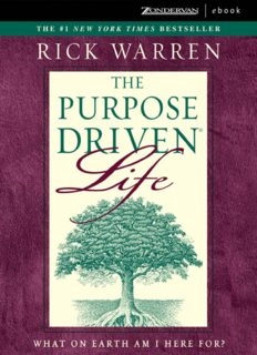Rick Warren "The Purpose Driven Life: What on Earth Am I Here for?" PDF