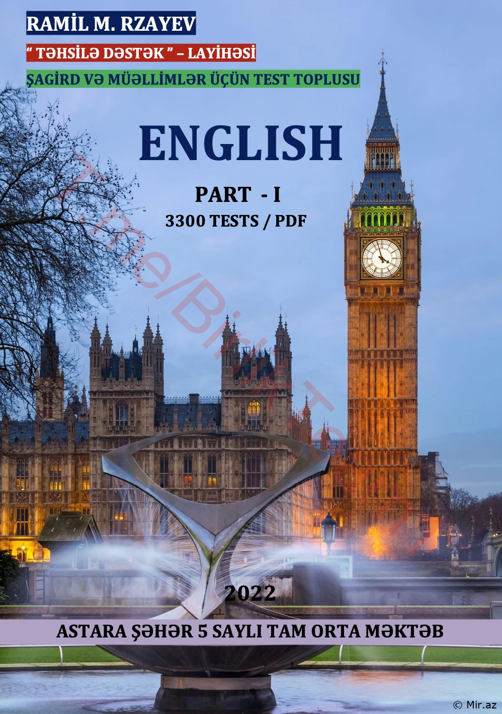 Ramil Rzayev İngilis dili Test toplusu (3300 test) - PDF