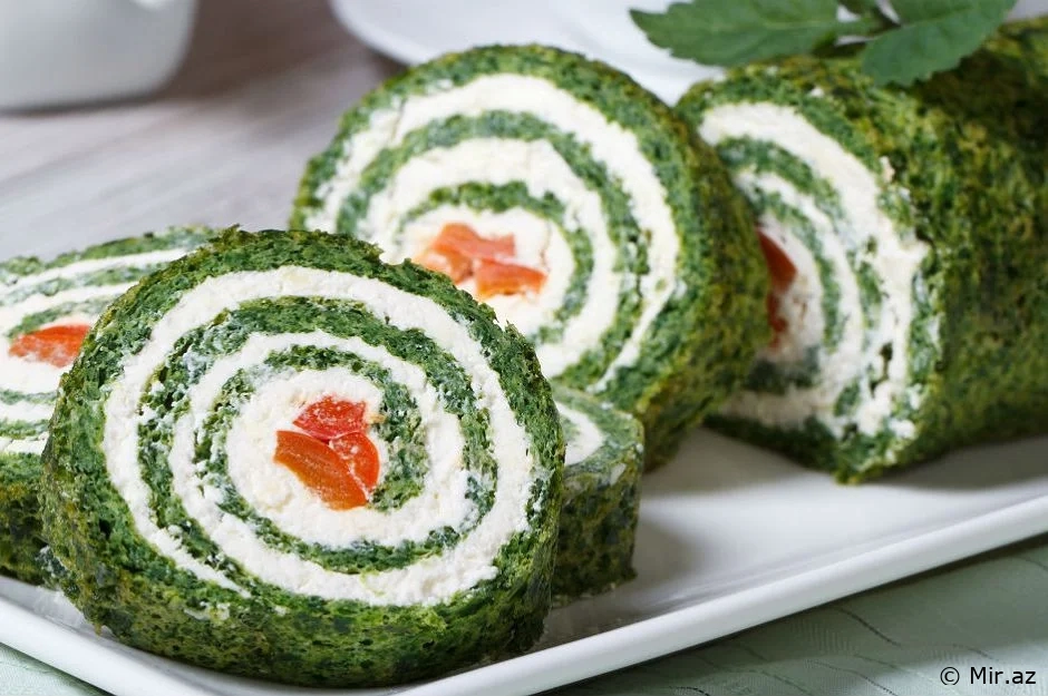 İspanaqlı rulet resepti - Hazırlanma qaydası