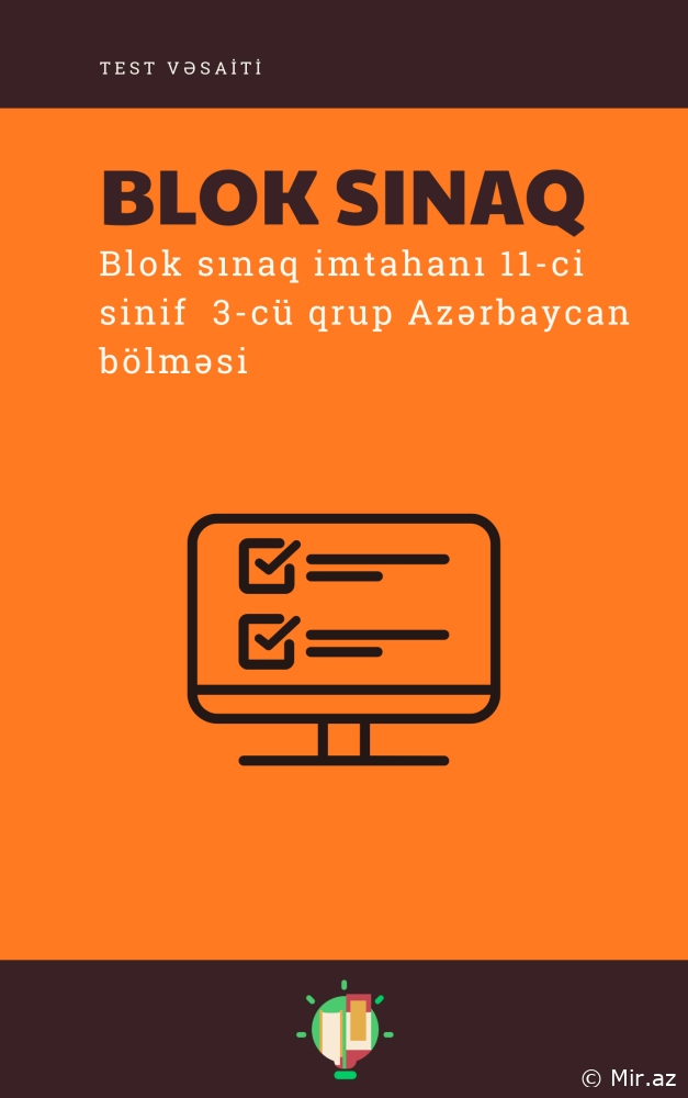 Blok sınaq imtahanı 11-ci sinif  3-cü qrup Azərbaycan bölməsi - PDF