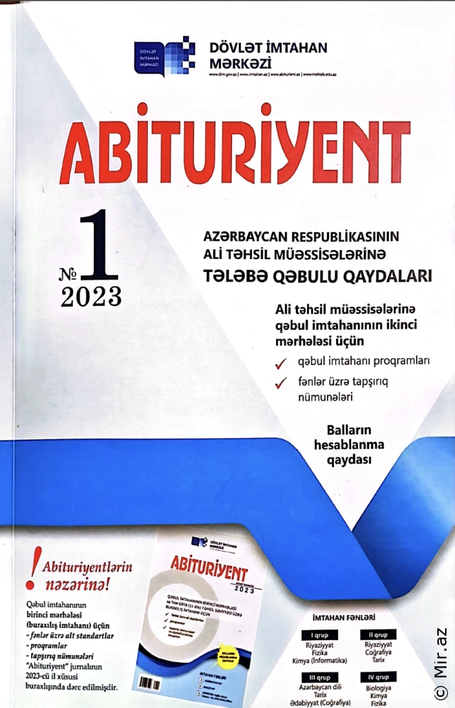 Abituriyent jurnalı 1 2023 - PDF