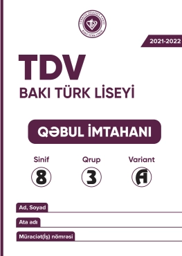 Dəyanət Bakı Türk Liseyi Qəbul Testi - PDF