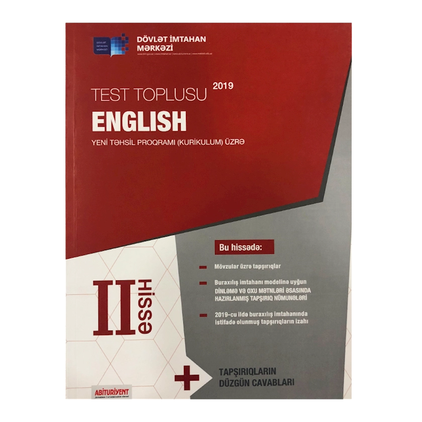 İngilis dili ll hissə test toplusu