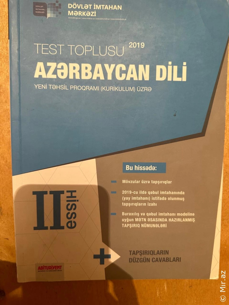 Azərbaycan dili test toplusu ll hissə