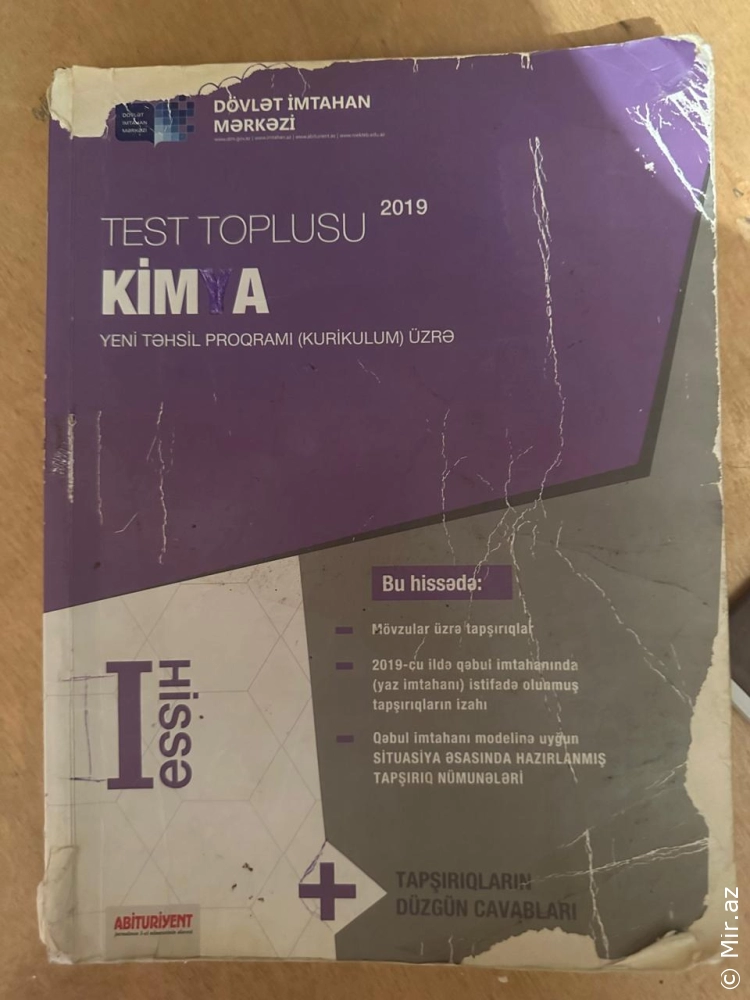 Kimya test toplusu I hissə