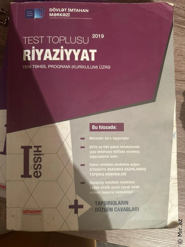 Riyaziyyat l hissə test toplusu