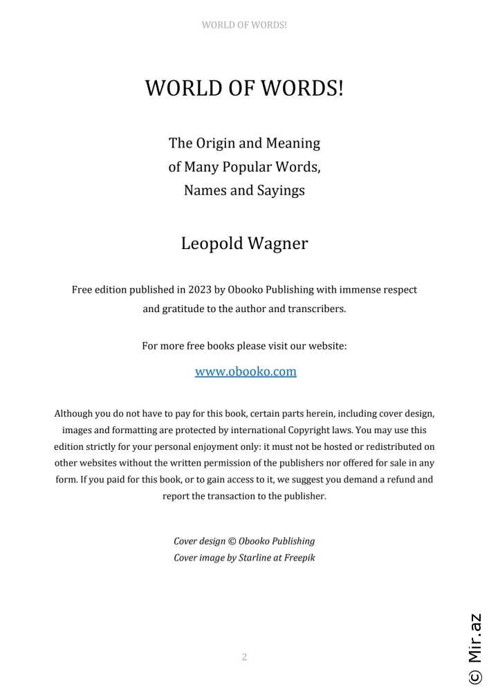 Leopold Wagner "World of Words!" PDF