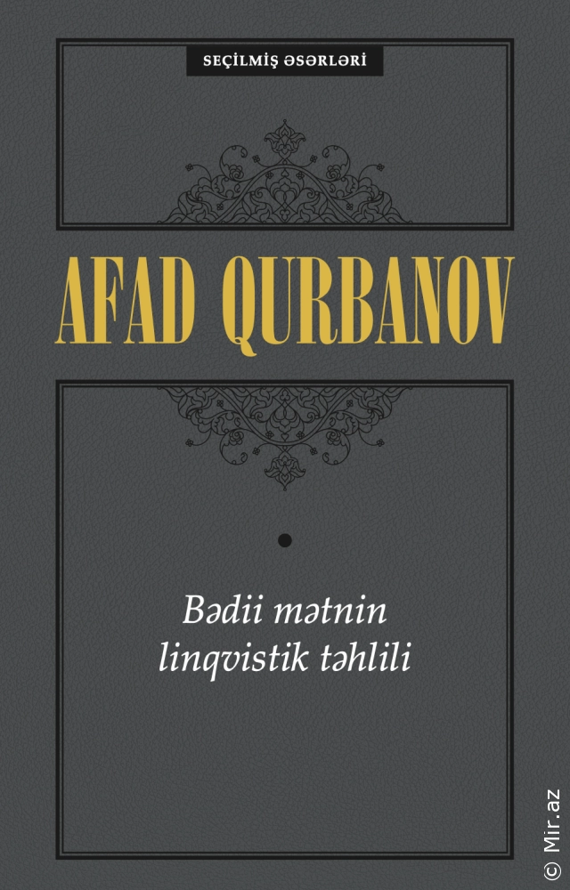 Afad Qurbanov "Bədii mətnin linqvistik təhlili" PDF