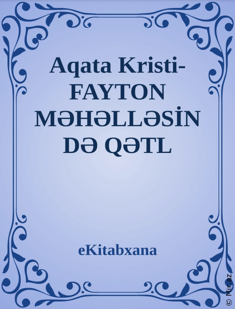 Aqata Kristi "Fayton məhəlləsində qətl" PDF