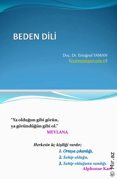 Ertuğrul Yaman "Beden dili" PDF