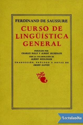 Ferdinand de Saussure "Curso de lingüística general" PDF