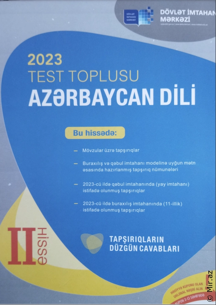 DİM Azərbaycan dili 2-ci hissə 2023