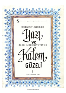 Mahmud Bedreddin Yazır "Kalem Güzeli  Cilt.1" PDF