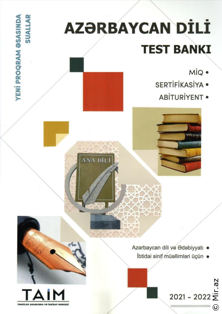 TAİM Azərbaycan Dili Test Bankı PDF