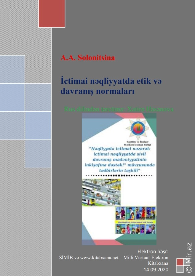Solonitsina "İctimai nəqliyyatda davranış və etik normalar" PDF