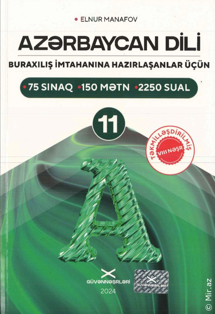 Azərbacan dili Test Toplusu 2024 - PDF